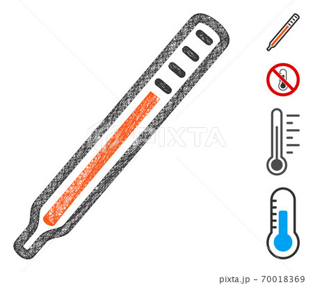 Medical Thermometer Web Vector Mesh Illustration 70018369