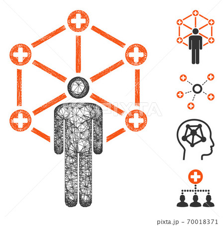 Medical Network Administrator Web Vector Mesh Illustration 70018371