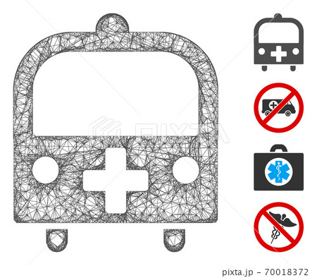 Medical Bus Web Vector Mesh Illustration 70018372