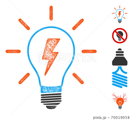 Electric Light Web Vector Mesh Illustration Electric Light Web Vector Mesh Illustration 70019058