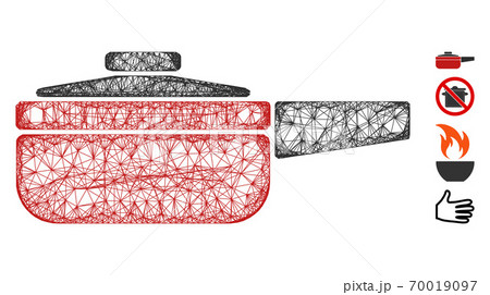Dripping Pan Web Vector Mesh Illustration 70019097