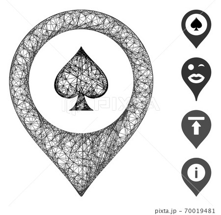 Casino Map Marker Web Vector Mesh Illustration 70019481