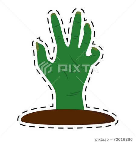 Isolated claw halloween sticker 70019880