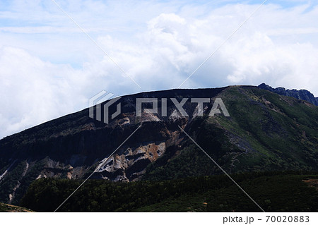 初秋の八ヶ岳連峰　西天狗岳山頂から　硫黄岳を望む 70020883