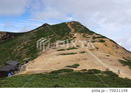 初秋の八ヶ岳連峰 箕冠山から根石岳山荘、根石岳、天狗岳を望む 初秋の八ヶ岳連峰 箕冠山から根石岳山荘、根石岳、天狗岳を望む 70021146
