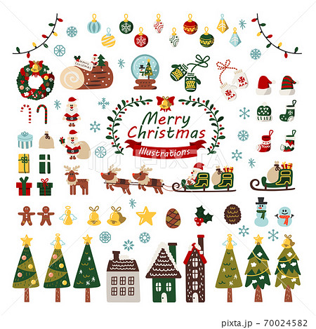 Illustrated Christmas Things Stock Vector (Royalty Free) 115470367