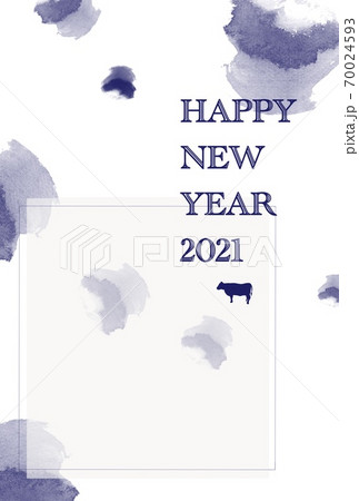 年賀状 HAPPY NEW YEAR 2021 (コメント用枠有り)縦 年賀状 HAPPY NEW YEAR 2021 (コメント用枠有り)縦 70024593