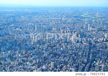 東京スカイツリーからの都市風景 東京スカイツリーからの都市風景 70025701