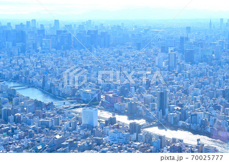 東京スカイツリーからの都市風景 東京スカイツリーからの都市風景 70025777