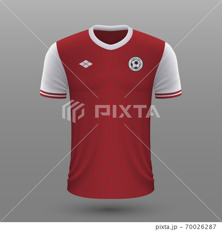 Realistic soccer shirt , Austria home jersey template for footba 70026287
