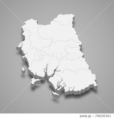 3d map of Trang is a province of Thailand 3d map of Trang is a province of Thailand 70026301