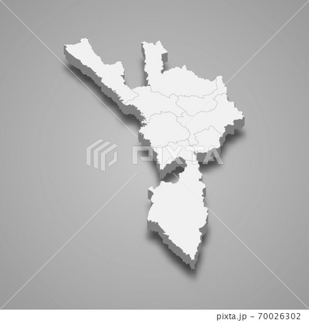 3d map of Tak is a province of Thailand 70026302