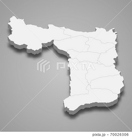 3d map of Suphan Buri is a province of Thailand 70026306