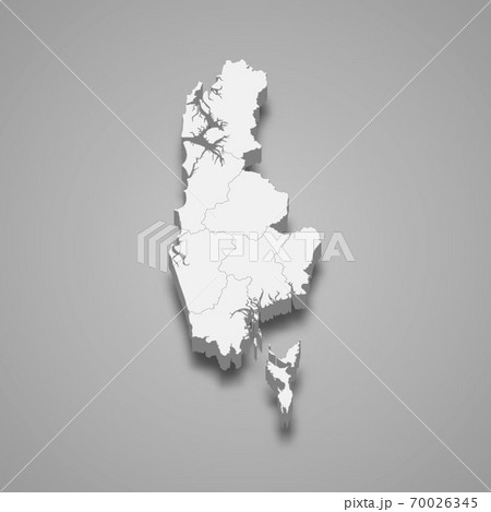 3d map of Phang Nga is a province of Thailand. 3d map of Phang Nga is a province of Thailand. 70026345