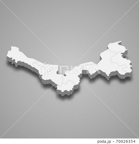 3d map of Nong Khai is a province of Thailand 70026354