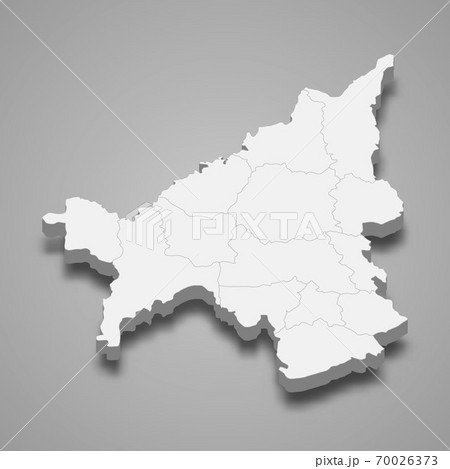 3d map of Loei is a province of Thailand 70026373