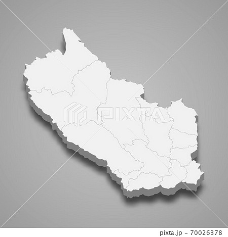 3d map of Kanchanaburi is a province of Thailand 3d map of Kanchanaburi is a province of Thailand 70026378