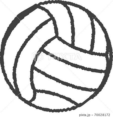 Simple And Cute Handwritten Volleyball Stock Illustration