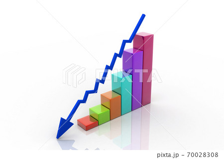 Graph showing decrease in profits Graph showing decrease in profits 70028308