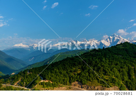 Ushguli village in the mountains 70028681