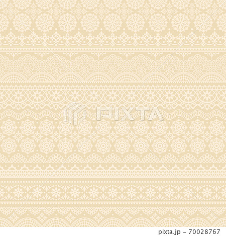 刺繍レース　ベージュ　リネン　広告背景 70028767