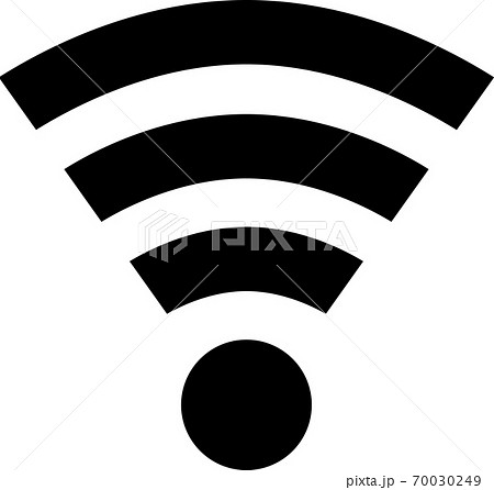 無線lan Wi Fi のピクトグラムのイラスト素材 70030249 Pixta