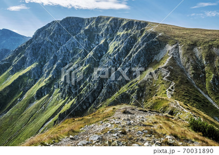 Tourist path in Western Tatras, Slovakia, hiking theme 70031890