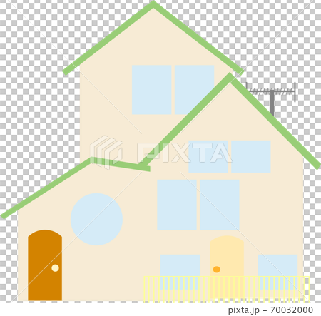 Illustration of a simple ordinary house - Stock Illustration [70032000 ...