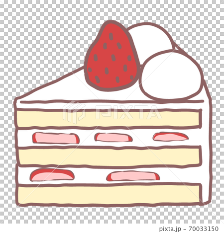 苺のショートケーキのイラスト素材