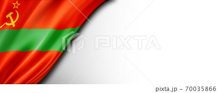 Transnistria flag isolated on white banner 70035866