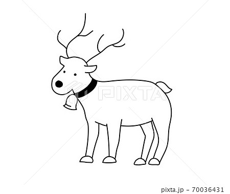 Hand Drawn Reindeer Illustration Cute Stock Illustration
