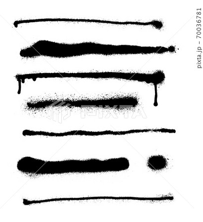 Graffiti spray banner set. Vector spray paint frame. 70036781