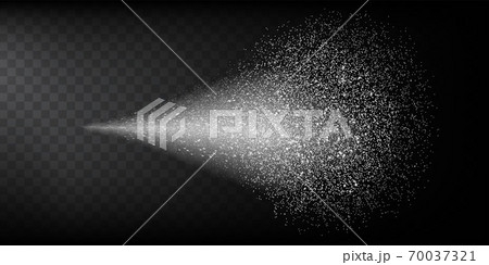 Transparent water spray mist of atomizer or smoke, paint dust particles. Vector illustration Transparent water spray mist of atomizer or smoke, paint dust particles. Vector illustration 70037321
