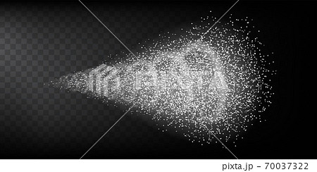 Transparent water spray mist of atomizer or smoke, paint dust particles. Vector illustration 70037322