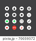 Set of the video chat user interface icons 70039372