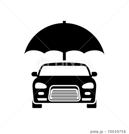 Car insurance vector logo concept protect icon. Car insurance umbrella cover care illustration Car insurance vector logo concept protect icon. Car insurance umbrella cover care illustration 70039758