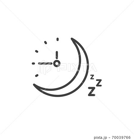 Sleep time clock icon. Countdown future day night time vector icon 70039766