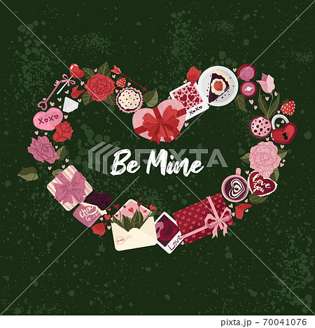 Cute posters with valentines day elements greetings, heart shape frame, vector illustration in flat cartoon style. Flyers, invitation, poster, brochure, banner. Cute posters with valentines day elements greetings, heart shape frame, vector illustration in flat cartoon style. Flyers, invitation, poster, brochure, banner. 70041076