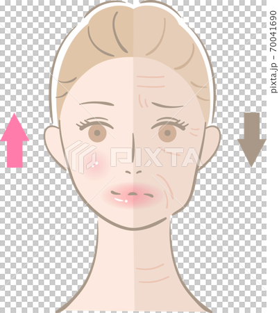Wrinkled Woman Before After Wrinkled Woman Before After 70041690