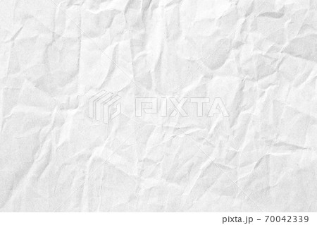 Crumpled white paper background texture 70042339