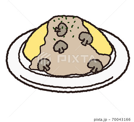 ホワイトソースオムライス 70043166