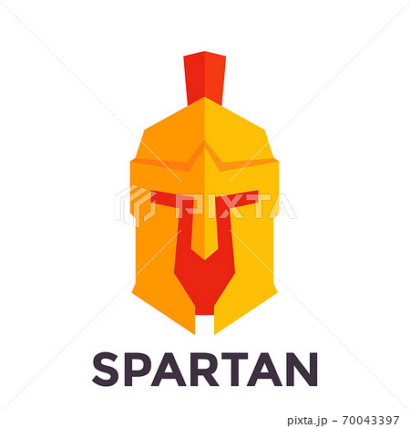 Spartan helmet, vector logo template 70043397