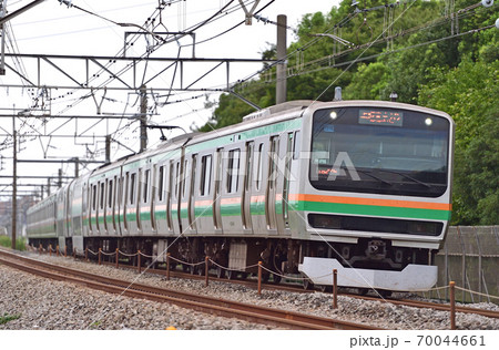 高崎線 本庄 岡部 Jr東日本 651系1000番台 大宮 草津の写真素材