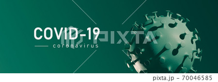 Coronavirus 3D render, COVID-19 pandemic 70046585