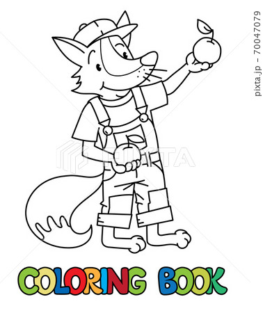 Fox Farmer Abc Coloring Book Alphabet Fのイラスト素材
