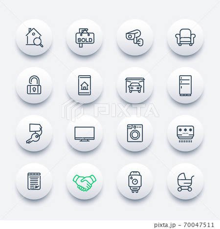 Real estate line icons set 70047511