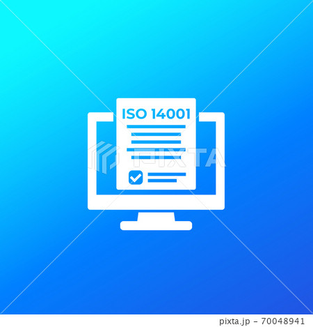 ISO 14001 vector icon for web 70048941