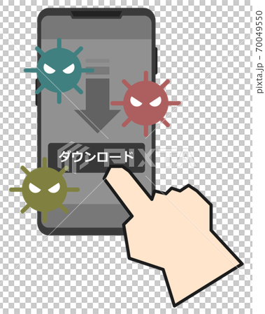 智能手機上病毒感染的插圖 智能手機上病毒感染的插圖 70049550