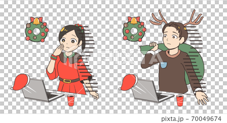 オンラインクリスマスでふと寂しくなる オンラインクリスマスでふと寂しくなる 70049674