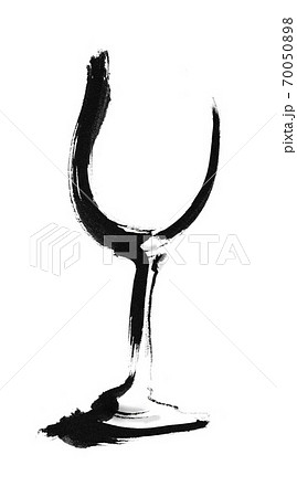 手描きのワイングラスのイラスト素材のイラスト素材